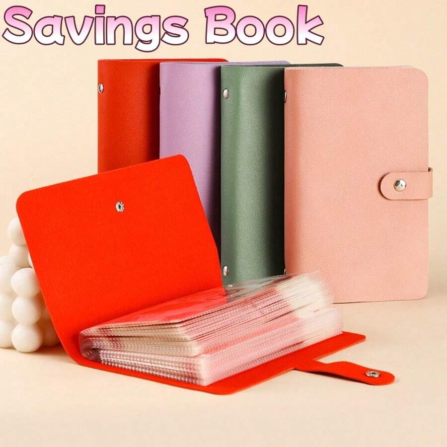 1 件现金存款簿软皮钱夹钱簿现金收纳袋家庭财务簿收藏和纪念品相册，有多种颜色可供选择，适合收集纪念币。回到学校