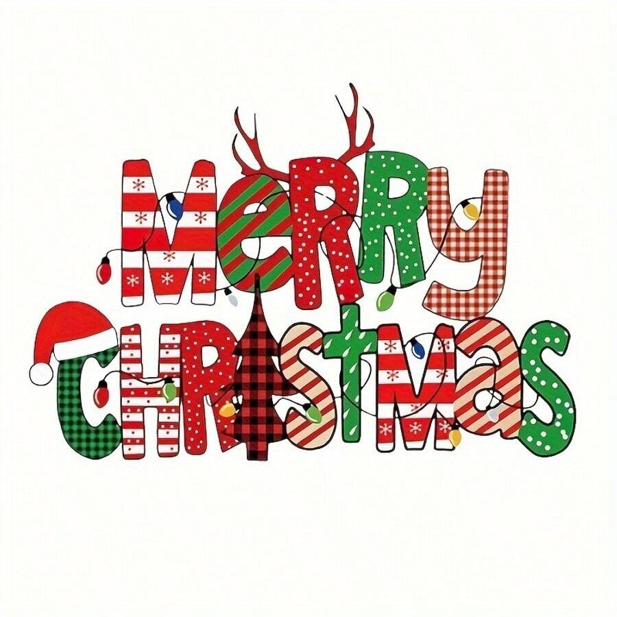 1 miếng/2 miếng/3 miếng dán chuyển nhiệt chủ đề Giáng sinh bền chắc - Hoàn hảo cho áo phông, áo hoodie, quần jean tự làm và nhiều hơn nữa - Nhiều màu - Xem 1