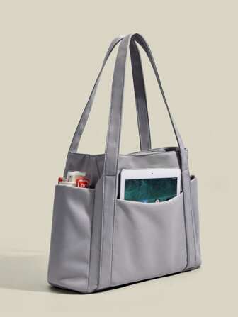 1 pieza Bolso de mano de nailon de varios bolsillos, bolso de hombro versátil y práctico de gran capacidad para mujer