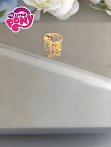 MY LITTLE PONY 1/6 pièces Bague queue mignonne et polyvalente réglable de style dessin animé, style anime mignon, décoration de maison convenant pour les cadeaux de fête, l'ameublement, les fournitures de fête, les cadeaux, convenant pour la Saint-Valentin, les décorations et cadeaux d'anniversaire, cadeaux de Noël pour les amis, cadeaux, décorations, décoration d'intérieur, cadeau parfait pour les jeunes pendant leur anniversaire