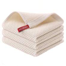 100% Cotton Kitchen Dish Cloth, 6pcs/Pack Waffle Weave Super Absorbent Dish Towels, Quick Drying Dishcloth For Fast Dish Drying, 12"X12"