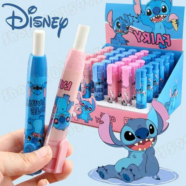 Disney 1 pièce/3 pièces Gomme Stitch Disney Jolie gomme nettoyante sans laisser de traces. Fournitures scolaires, cadeaux d'anniversaire (style aléatoire)