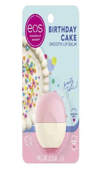 Eos Natural Shea Moisturizing Lip Balm- Birthday Cake, All-Day Moisture Lip Care Products, 014 Ounce (Pack Of 2)
