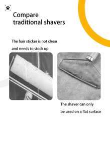 Style Pet Hair Remover, Quick Clean Removal For Dog And Cat Hair, 2-In-1 Pet De-Shedding Tool And Lint Brush, Double-Sided, Battery-Free Dog And Cat Fur Cleaning Comb Pet Hair Removal Gloves