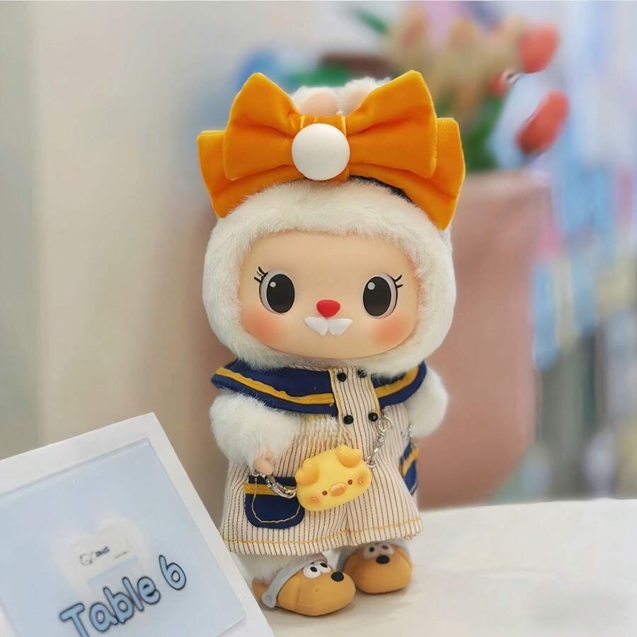 1pc(Excluding Dolls) Dollhouse Mini Cartoon Animal Shy Pig Model Creative Neck Hanging Accessories Doll Pendant Cloth Hanging Party Gift