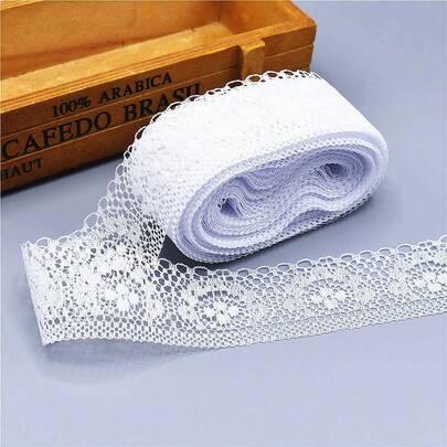 1Roll/10Meters 1.57inch/4cm White Lace Trim Fabric Ribbon Craft DIY Lace Sewing Handmade Embroidery Home Accessories