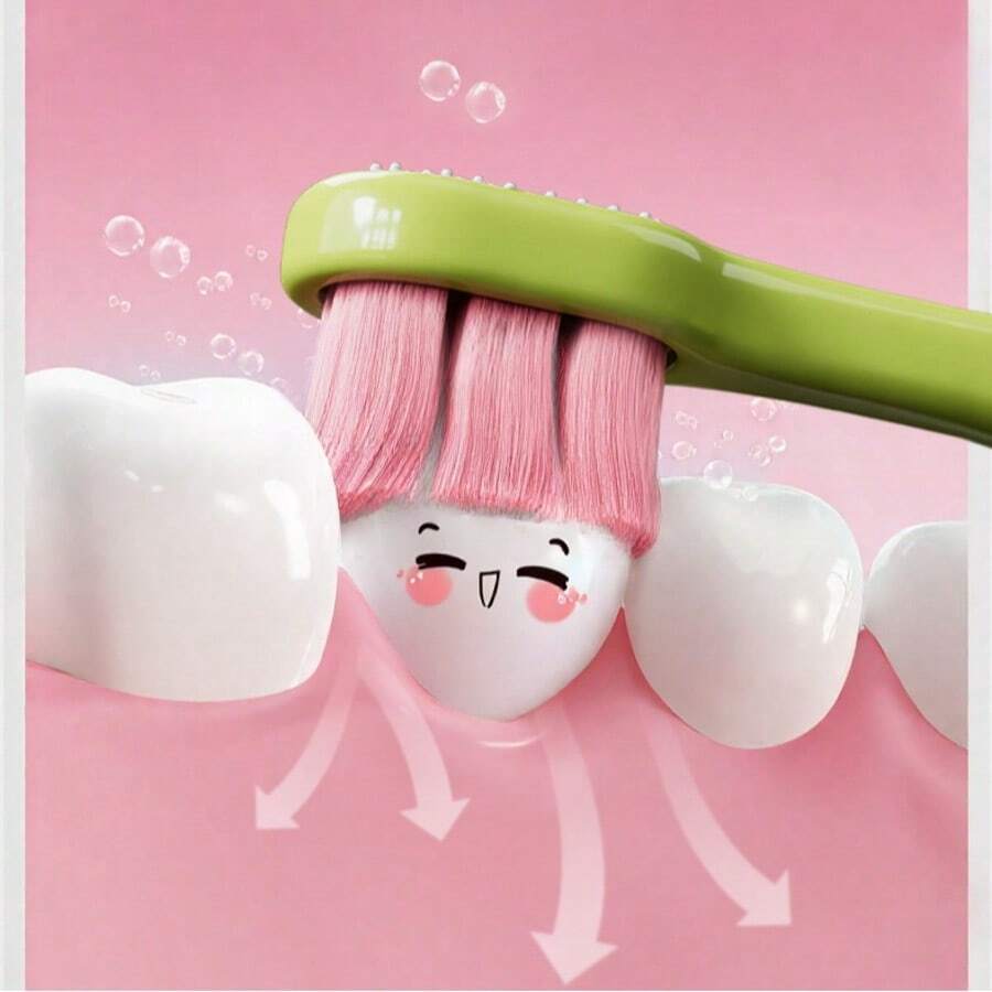 Cepillo de dientes para niños cerdas suaves caja independiente individual 2-6 años bebé adecuado - Blanco - Ver 1