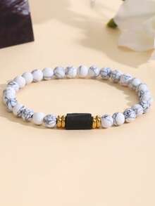 ZIRUISP 1 件天然黑碧玺 6 毫米手链，男女适用，强大的保护、接地、情绪平衡能量石，精神疗愈水晶礼物 - 黑色 - 查看 6