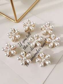 8 件/12 件/套什锦金属水晶花发夹发饰优雅爪夹，学校用品，大学