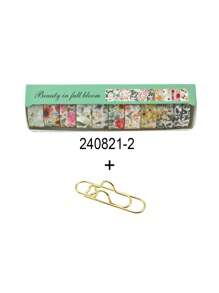10 Rolls Of Vintage Bright Floral Pattern Washi Tape Set - Beautiful DIY Decorative Self-Adhesive Strips For Scrapbook Diary Decoration Washi Tape, Handmade Gifts For Friends Back To School