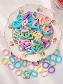 100/50/20/10/PCS/袋 混色可爱卡通弹性发圈套装，仅OPP袋包装