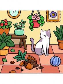 1本《猫咪时光：成人及青少年涂色书》，简单易涂色，超可爱舒适放松空间设计（舒适空间涂色书），儿童涂鸦绘画书，蒙特梭利绘画玩具，创意圣诞礼物。儿童早教益智拼图玩具手工绘画套装（默认不含笔）。 - 彩色 - 查看 5