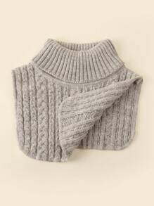 1pc Kids Pullover Scarf With Heart, Pentagram, Twist Pattern, Warm & Soft For Daily Use - Multicolor - View 3