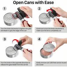 Manual Can Opener With Safe Side Cut And Smooth Edge Durable Sharp Blade EffortSaving Knob And Comfortable NonSlip Handle Green - 紅色 - 查看 6