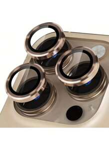 BOLLYMORE 3片装超清钢化玻璃摄像头镜头保护膜，兼容 17/17 Pro/17 Pro Max/17 Air/16/16 E/16 Pro/Pro Max/15 Pro Max/15 Pro - 表面光滑，强力粘合，带金属保护盖