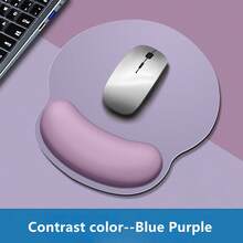 Ergonomic Mouse Pad With Wrist Rest - Soft Memory Foam, Non-Slip Silicone Base, Comfortable For Long Computer Work, Desktop Accessory