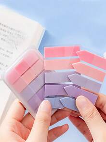 3pcs Index Sticker Sticky Note Can Write Label Sticker Book Sticky Note Paper Bookmark Sticker Mark Small Strip Page Learning Office Home Instruction Mark Sticker Back To School - Multicolor - View 4