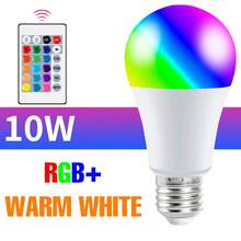 25W RGB LED 灯泡带遥控器，彩色室内 220V/110V 多色变色可调光嵌入式吊灯灯泡 5W RGBW 冷白/RGBWW 暖白 10W 智能电竞室卧室床头圣诞节万圣节节日礼物夜间装饰照明 15W 动态 4 种模式 15 种颜色派对酒吧聚光灯 20W 可调亮度客厅背光壁灯氛围灯 - RGB Bulb-with 24key Remote(E27/E26) - 查看 13