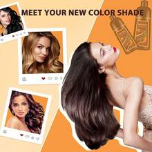 Hair Dye Shampoo 3 In 1, Long-Lasting Gray Hair Coverage, Natural Dark Coffee Hair Color Shampoo With Herbal Ingredients, Easy Application Shampoo Para Canas Women Men 16.9 Fl Oz - Chestnut Brown - View 7