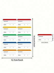 100pcs, Coloured Freezer Labels Food Storage Labels Stickers, Fridge Stickers Removable For Food Containers, Freezer Meal Tags For Kitchen Organization, Back To School, School Supplies, School, Aesthetic School Supplies, Stationery - White - View 9