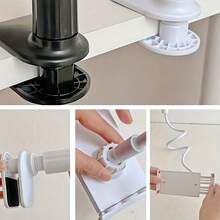 Soporte giratorio para tableta y teléfono de 360° con base espiral flexible - Soporte de abrazadera Adjustable para escritorio de cabecera, diseño ligero y fácil de usar para ver TV, trabajar y videollamadas sin necesidad - Acomodación ergonómica de la cabecera de cama, vista libre, accesorio moderno, construcción turbia - Blanco - Ver 10