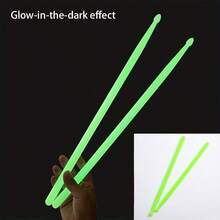 Glow-In-The-Dark Fluorescent Drumsticks 5A Snare Drum Sticks Jazz Glow Drumsticks Continuous Night Light Fluorescent Drumsticks - Multicolor - View 7