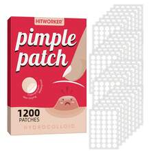 1200PCS Acne Pimple Patch For Covering Zits And Blemishes, Spot Cover Stickers For Face And Skin - Màu Hồng Tươi - Xem 1