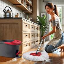 Mop Replacement Heads For O Cedar: Mop Replace Head Easy Wring Spin - Mop Heads Replacements Easy To Clean Install And Replaceable Mop Head Machine Washable (6pack)