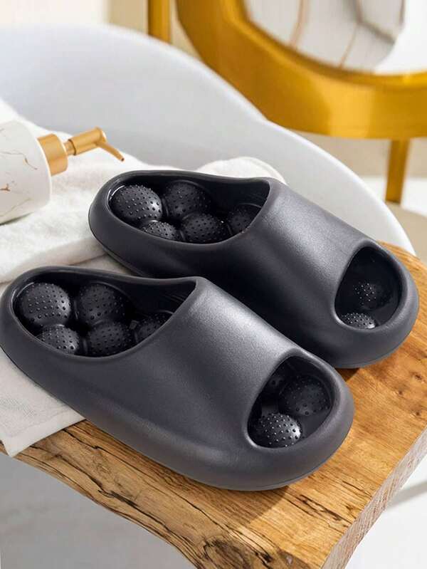 Pantuflas de masaje para mujeres, estimulación de puntos de acupresión, antideslizantes para baño y uso en interiores, de verano