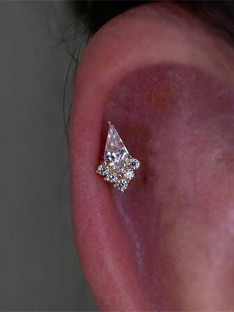 EleRunis 1 ADET 925 Ayar Gümüş Uçurtma Düz Sırtlı Kıkırdak Helix Piercing İnce Takı Günlük Kullanım İçin Düğün, Nişan, Yıldönümü, Sevgililer Günü