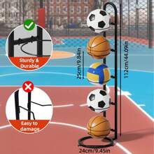 Multi-Layer Basketball, Football, Volleyball Ball Storage Rack, Suitable For Home, Living Room, Bedroom, Garage, Ball Organization And Storage Shelf
