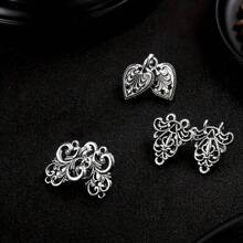 1/2/3/4 件套女士优雅复古毛衣夹套装 - 银色金属胸针，配有开衫和连衣裙扣、围巾扣、披肩别针和领夹，适用于连衣裙和针织配饰 - 彩色 - 查看 9