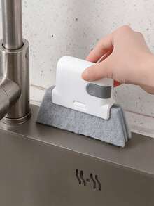 1pc 2-In-1 Detachable Window Slot Brush, Door & Window Groove Brush, Glass Window Slot Dead Corner Brush, Window Slot Cleaning Tool, Crevice Brush - Multicolor - View 4