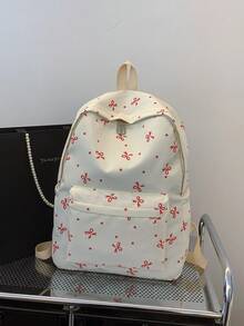 1个返校季蝴蝶结装饰背包，大容量学生书包，带笔记本电脑隔层，可调节肩带，休闲轻便旅行包，适合女孩/青少年/学生/毕业生，是日常使用、外出、旅行、上学和返校季的理想之选。 - 2284 - 查看 15