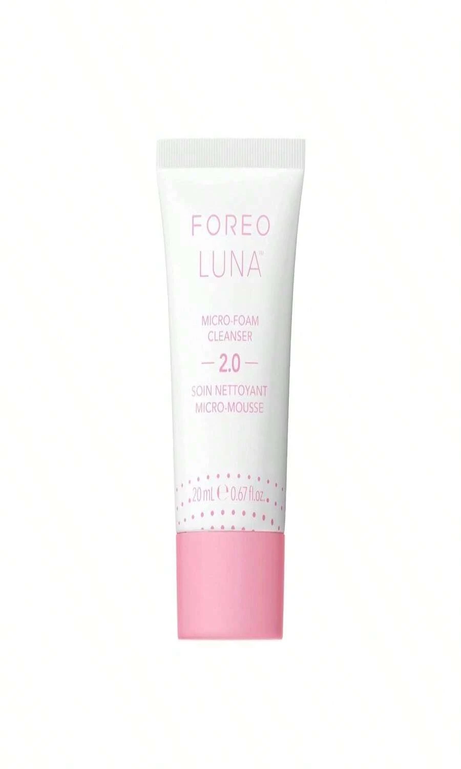 FOREO LUNA Micro-Foam Face Cleanser 20 - Exfoliating Face Wash - Pore Minimizer - All Skin Types Facial Cleanser - Travel Size - Vegan - Facial Skin Care Products With Vitamin E - 33oz