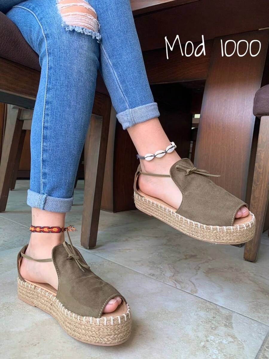 ALPARGATAS PARA DAMA, TALLAS Y COLORES DISPONIBLES - Verde militar - Ver 1