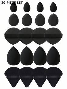 50-10pcs Makeup Sponge Set, Makeup Blender, Professional Makeup Blending Sponge Wholesale, Hoarding, Super Soft Concealer Sponge, Facial Makeup Tools, Suitable For Foundation, Powder, Toner,Makeup,Cheap,Room Decor,Vanity,Travel,Bedroom,Makeup Accessories,Puff,Makeup Blender,Powder Puff,Makeup Sponge,Cheap,Stocking Stuffers,Makeup,Makeup Tools,Cheap Stuff,Gifts,Gifts For Women,Christmas Gifts,Giveaways,Travel,Cheap Stuff,Travel Essential - Black - View 8