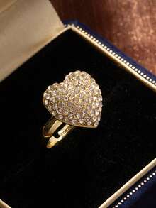 4Pcs/Set Charm Classic Gold-Plated Diamond Necklace For Women Earrings Bracelet Ring Jewelry Set Gift - 金色 - 查看 6
