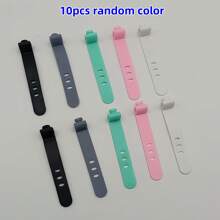 5-10 piezas Organizador de cable de teléfono, clip para auriculares, soporte de 3 agujeros para cordones, bobina para cables de datos, correas, accesorios portátiles de almacenamiento