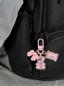 Mặt dây chuyền hình gấu hồng, bướm và kẹo, phụ kiện điện thoại trang trí nơ - Móc khóa hình gấu kẹo, có thể treo trên túi xách, chìa khóa - Món quà tuyệt vời cho bạn bè và bạn học, kích thước nhỏ nhắn, phong cách tối giản, hoàn hảo cho đám cưới, ngày lễ, túi xách nữ, móc khóa, tựu trường, Ngày Nhà giáo - Nhiều màu - Xem 2