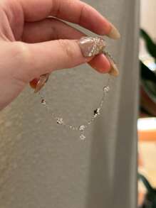 1pc Fashionable Four-Leaf Clover Zirconia Bracelet For Women, Elegant, Sexy, Luxury, Romantic Style, Niche Design, Exquisite Accessory Suitable For Daily, Party, Festival Gift