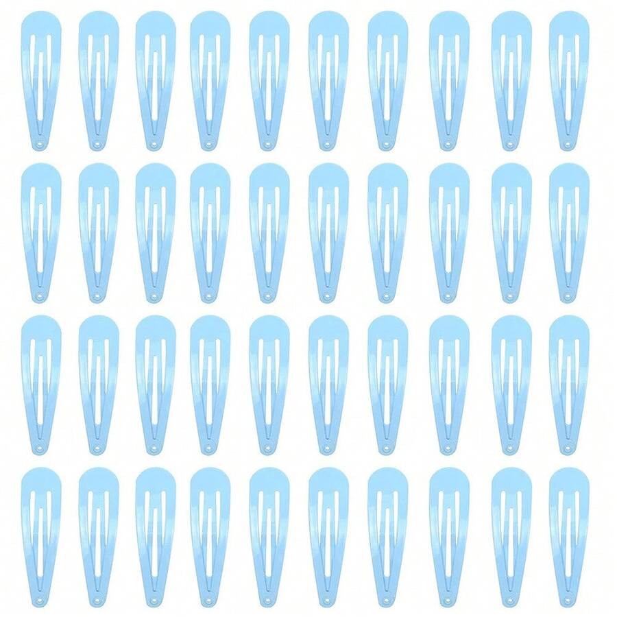 10 件蓝色水滴夹珐琅 BB 夹，休闲时尚百搭发饰，爪夹，发夹，发夹，发夹，发夹