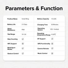 SIMSONLAB 2026 New Upgraded Water-Proof Smart Ring, Health Tracker, With Charging Compartment, Fitness, Steps, Distance, Calories, Sleep, Exercise, Remote Photo Control - Black - View 9