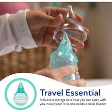 Aspirador  para Bebés Dr. Talbot - Silicona Libre de BPA - con Estuche de Almacenamiento - Elefante Azul - 1 - Ver 8