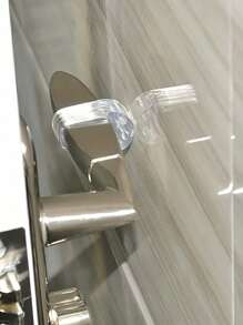 8/4/2pcs PVC Transparent Door Handle Bumper Rings, Anti-Collision Door Handle Protector, Fit Different Door Handle Sizes