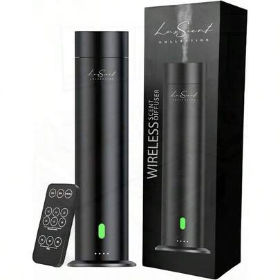 FjcWireless Aroma Diffuser Scent Oil Home Luxury Scent Diffuser Remote Control Wireless Diffuser 1000 Sq. Ft Coverage Essential Oil Diffuser App Control Aromatherapy Portable Diffuser Black Yq