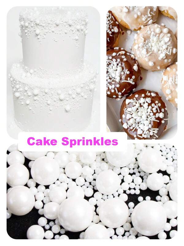 85g/3oz Sprinkles For Cake Decorating,Round Pearl Suitable For Ice Cream, Cupcake, Baking, Cookies, Cake Toppings,Suitable For Wedding Party, Sprinkle Birthday Party, Sprinkle Party Dessert Decoration,Sprinkle Decor