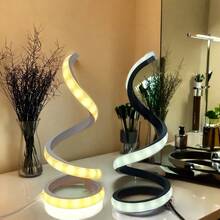 2 件黑白复古蛇形 USB 床头灯，按钮控制三色可调光，适用于卧室、客厅、书房、宿舍照明，是送给家人和朋友的最佳礼物