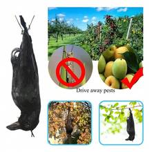 Simulated Dead Crow Pendant Hanging Bird Scarer Black Crow Decor For Halloween Garden Patio Lawn