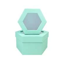 2pcs Hexagon Gift Boxes, Solid Color Stationery Desk Storage Boxes, Suitable For Birthday, Wedding, Graduation Gift Packaging School Supplies, Back To School